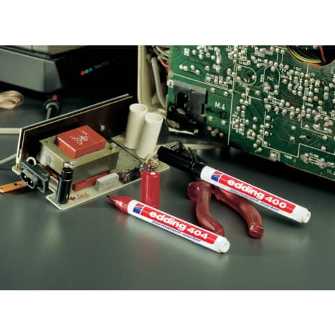 Marcatore permanente edding 400 punta conica 1 mm rosso E-400 002